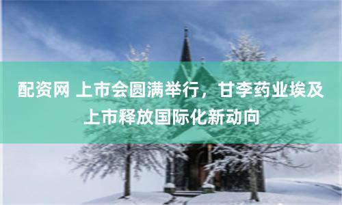 配资网 上市会圆满举行，甘李药业埃及上市释放国际化新动向