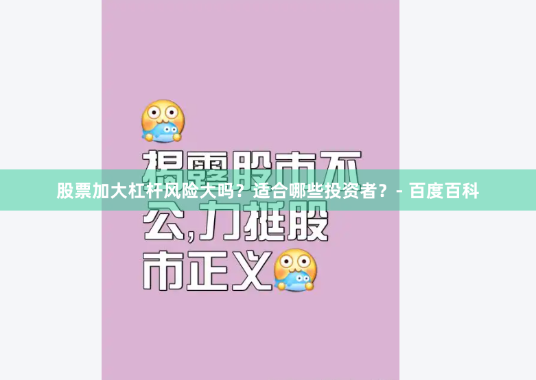 股票加大杠杆风险大吗？适合哪些投资者？- 百度百科